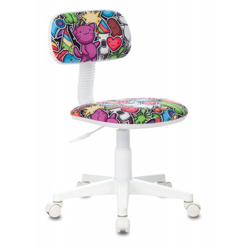 Кресло детское Бюрократ CH-W201NX мультиколор маскарад крестов. пластик пластик белый главное фото