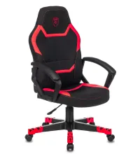 Кресло игровое Zombie 10 черный/красный искусст.кожа/ткань крестовина пластик